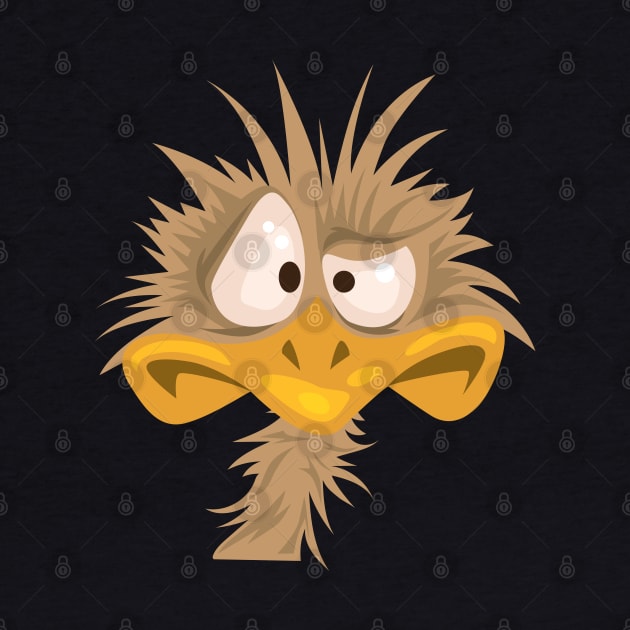 Funny Emu Face Chicken by BrightGift